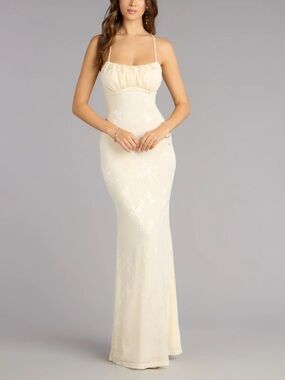 Windsor | Dresses | Windsor Kaliyah Formal High Slit Lurex Dress | Poshmark
